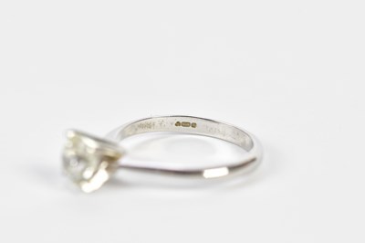 Lot 46 - An 18ct white gold diamond solitaire ring, the...