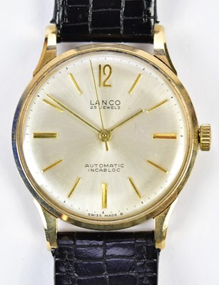 Lot 2917 - LANCO; a gentleman's vintage 9ct yellow gold...