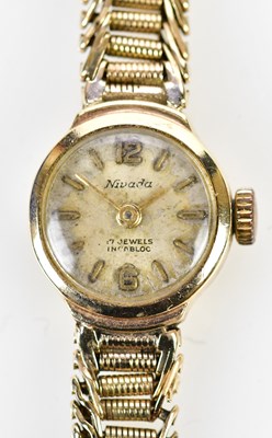 Lot 2918 - NIVADA; a lady's vintage 9ct yellow gold...