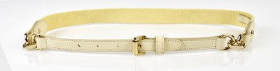 Lot 972 - MULBERRY; A cream leather and woven canvas...