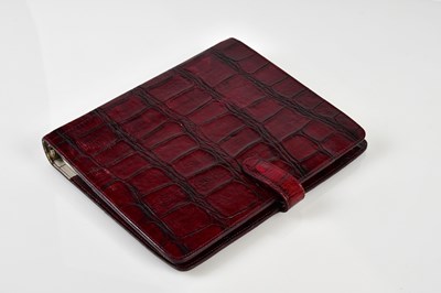 Lot 970 - MULBERRY; an ox blood embossed crocodile...