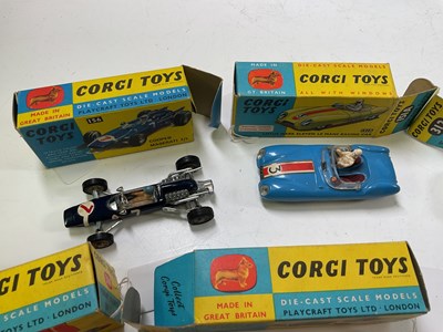 Lot 80 - CORGI; six racing cars, comprising a 325 Ford...