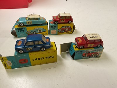 Lot 77 - CORGI; four Montecarlo cars comprising a 328...