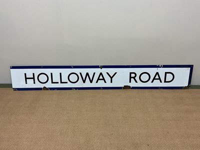Lot 36 - An enamel Holloway Road sign (length 162 x...