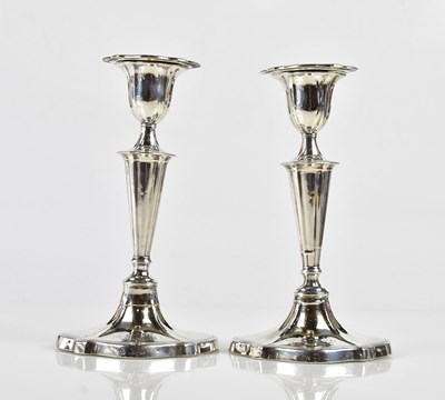 Lot 2171 - A pair of hallmarked silver oval form...