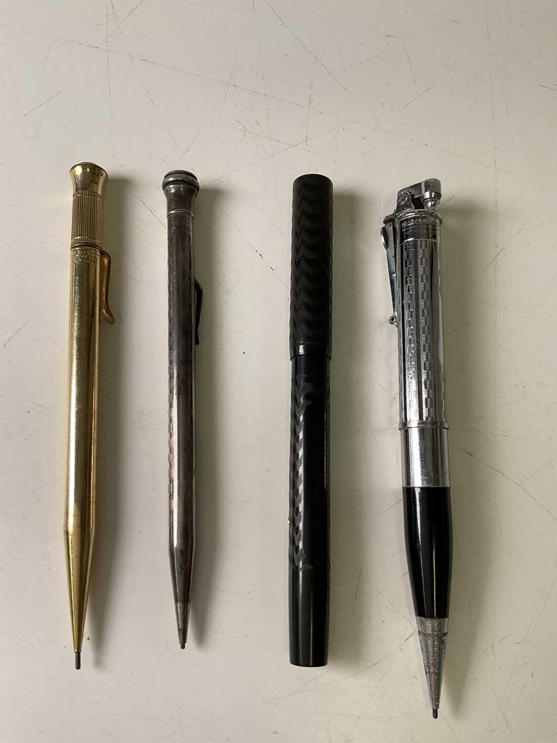 Lot 54 - A silver propelling pencil, vintage pen, two...