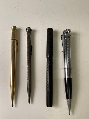 Lot 54 - A silver propelling pencil, vintage pen, two...