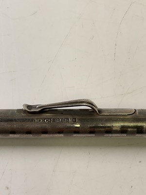 Lot 54 - A silver propelling pencil, vintage pen, two...