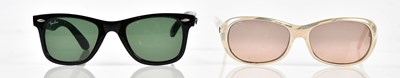 Lot 954 - RAY-BAN; two pair of vintage sunglasses, one...
