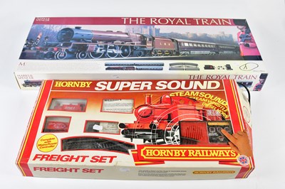 Lot 4358 - HORNBY; a Super Sound Freight Set, with a...