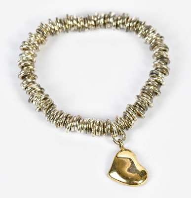 Lot 536 - A multi link white metal bracelet set with 9ct...
