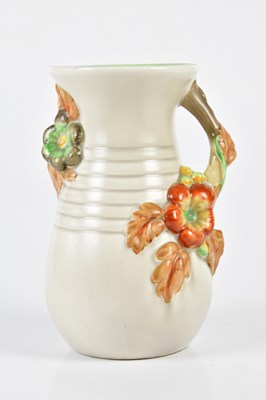 Lot 5534 - CLARICE CLIFF; an Autumnal decorated ribbed...
