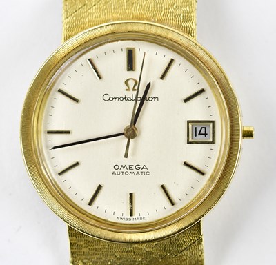 Lot 2848 - OMEGA; a gentleman's 18ct yellow gold...