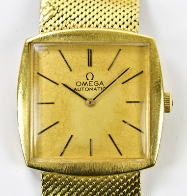 Lot 2849 - OMEGA; a gentleman's 18ct yellow gold...