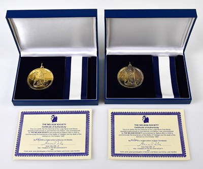 Lot 3210 - THE NELSON SOCIETY; two limited edition bronze...