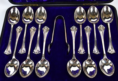 Lot 2393 - ATKIN BROS; a cased set of twelve Edward VII...