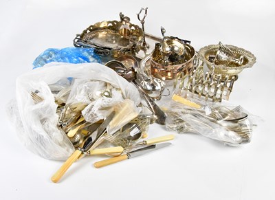 Lot 2794 - A large quantity of assorted plated items,...