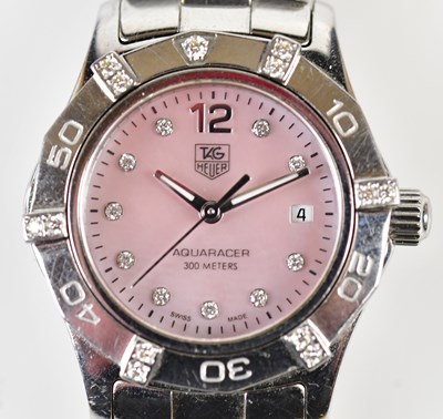 Lot 2892 - TAG HEUER; a lady's Aquaracer stainless steel...