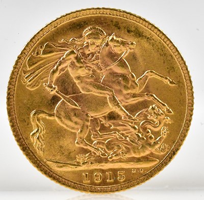 Lot 3099 - A George V full sovereign, 1915.