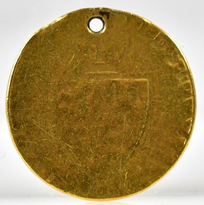 Lot 3126 - A spade guinea, drilled and very rubbed,...