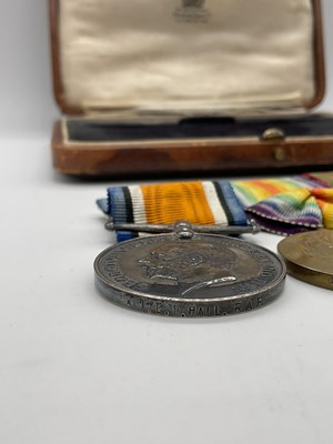 Lot 2 - A trio of WWI medals awarded to Capt. E. D....