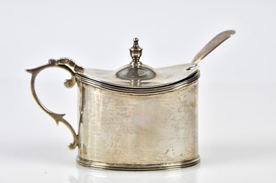 Lot 2754 - An Edward VII hallmarked silver oval mustard...
