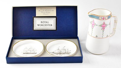 Lot 691 - BLUE STAR LINE; a Minton jug, height 12cm, and...