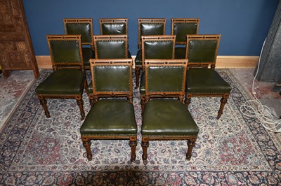 Lot 6544 - LAMB OF MANCHESTER; a set of ten Victorian oak...