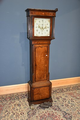 Lot 6451 - A 19th century oak and mahogany eight day...