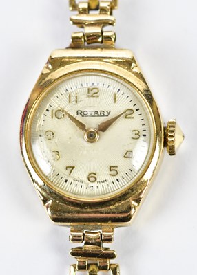 Lot 2925 - ROTARY; a circa 1955 lady's 9ct yellow gold...