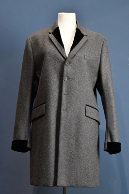 Lot 988 - PAUL SMITH; a grey wool mix knee length coat,...