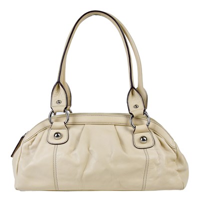 Lot 916 - MIA BATTINA; a cream calfskin leather handbag...