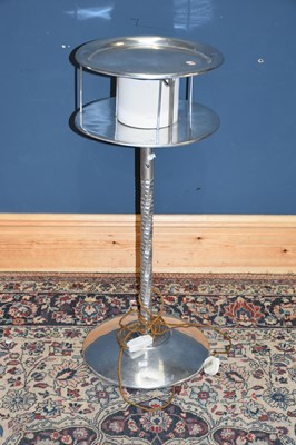 Lot 5502 - An Art Deco chrome lamp, with removable tray...