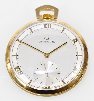 Lot 2988A - GARRARD; a 9ct gold cased crown wind open...