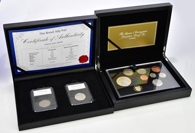 Lot 3207 - WESTMINSTER; a cased pair 'The Brexit' fifty...