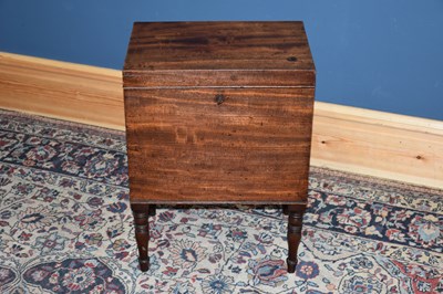 Lot 6607 - A 19th century mahogany six section wine...