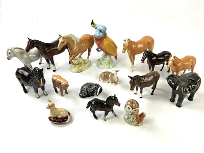 Lot 5371 - BESWICK; a collection of animal figures to...