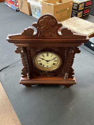 Lot 6422 - ANSONIA CLOCK COMPANY, NEW YORK; a stained...