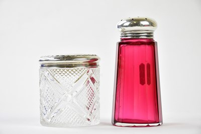 Lot 2652 - W J MYATT & CO; a George V glass dressing...
