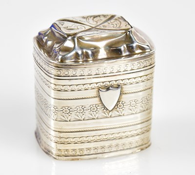 Lot 2466 - A Continental silver box of rectangular form,...