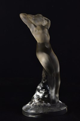 Lot 2111 - LALIQUE FRANCE; a frosted glass figure...
