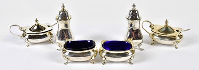 Lot 2409 - JAMES DEAKIN; a George V hallmarked silver six...