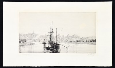 Lot 922 - HAROLD WYLLIE; pencil signed etching, maritime...