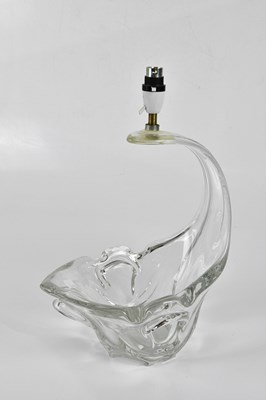 Lot 5554 - A decorative glass lamp, height 46cm.