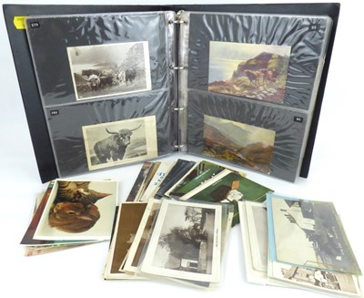 Lot 589 - An album and loose postcards