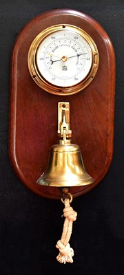 Lot 670 - A Sewills Liverpool barometer brass porthole...