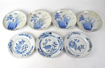 Lot 427 - Four matching 19th century Oriental blue and white plates