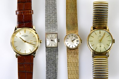 Lot 2911 - OMEGA; a lady's 9ct yellow gold wristwatch...