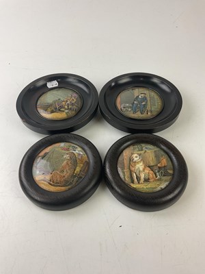 Lot 5456 - F.R PRATT; four Prattware pot lids including...