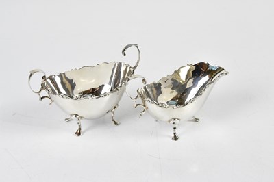 Lot 2113 - An Edward VII hallmarked silver cream jug and...